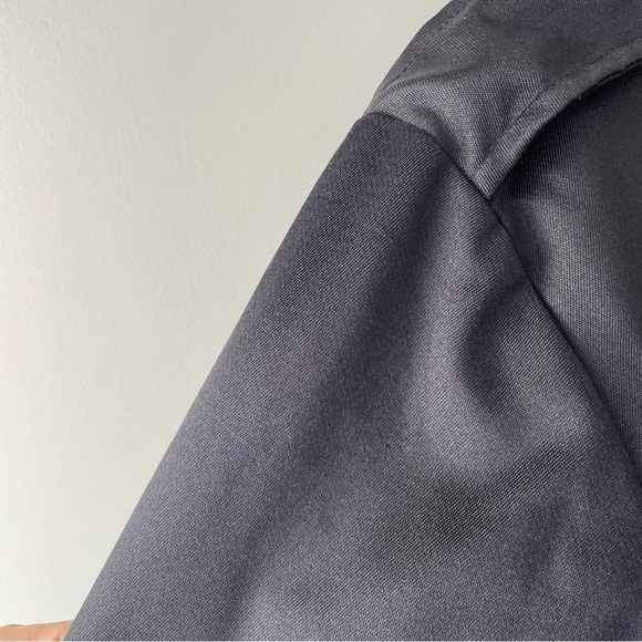 Vintage Canadian Police Zip Bomber Style Jacket Shiny Black 90s 1990s Men’s XL - Picture 6 of 12